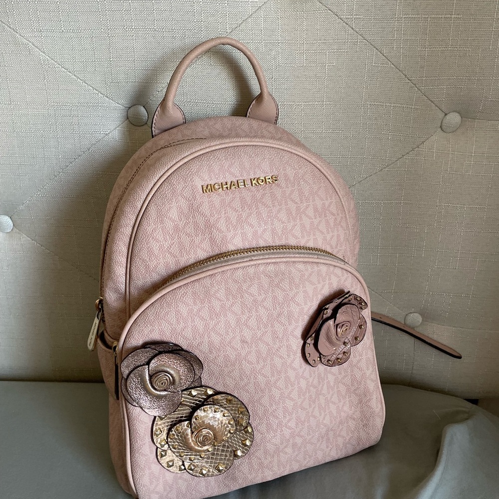 Michael Kors Pink Floral Mini Backpack